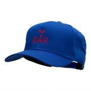 The Bar Embroidered Cotton Twill Pro Style Cap