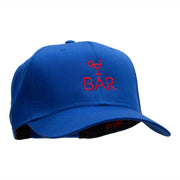 The Bar Embroidered Cotton Twill Pro Style Cap