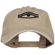 Eye That Sees All Embroidered Washed Dyed Cotton Cap