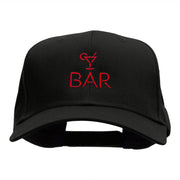 The Bar Embroidered Cotton Twill Pro Style Cap