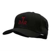 The Bar Embroidered Cotton Twill Pro Style Cap