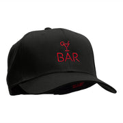 The Bar Embroidered Cotton Twill Pro Style Cap