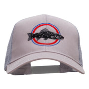 Bass Fishing Embroidered Prostyle Mesh Cap