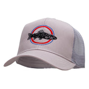 Bass Fishing Embroidered Prostyle Mesh Cap