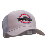 Bass Fishing Embroidered Prostyle Mesh Cap