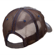 Satellite Outline Embroidered Unstructured Cotton Mesh Cap