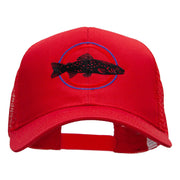 Bass Fishing Embroidered Prostyle Mesh Cap