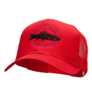 Bass Fishing Embroidered Prostyle Mesh Cap