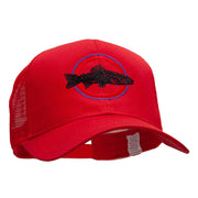 Bass Fishing Embroidered Prostyle Mesh Cap