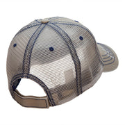 Satellite Outline Embroidered Unstructured Cotton Mesh Cap