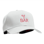 The Bar Embroidered Cotton Twill Pro Style Cap