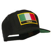 Italy Europe Flag Patched Flat Bill Cap