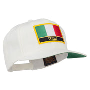 Italy Europe Flag Patched Flat Bill Cap