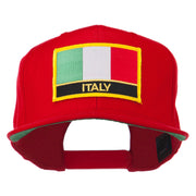 Italy Europe Flag Patched Flat Bill Cap