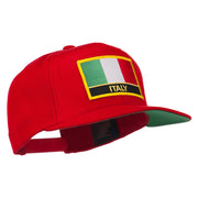 Italy Europe Flag Patched Flat Bill Cap