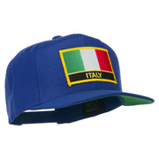 Italy Europe Flag Patched Flat Bill Cap