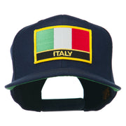 Italy Europe Flag Patched Flat Bill Cap