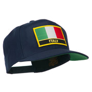 Italy Europe Flag Patched Flat Bill Cap