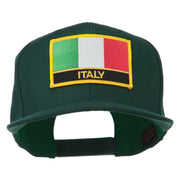 Italy Europe Flag Patched Flat Bill Cap