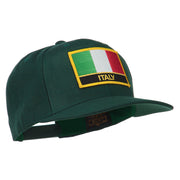 Italy Europe Flag Patched Flat Bill Cap