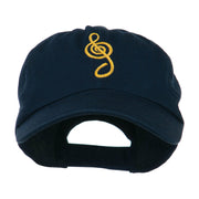 Treble Clef Embroidered Cap