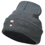 To Go Cup Embroidered Long Beanie