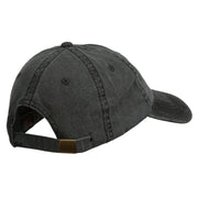 Texas State Map Embroidered Washed Cotton Cap