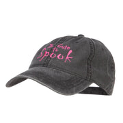 Too Cute To Spook Embroidered Washed Cap