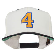 Athletic Number 4 Embroidered Classic Two Tone Cap