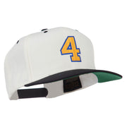 Athletic Number 4 Embroidered Classic Two Tone Cap