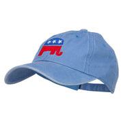 Republican Elephant USA Embroidered Dyed Unstructured Cap