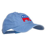 Republican Elephant USA Embroidered Dyed Unstructured Cap