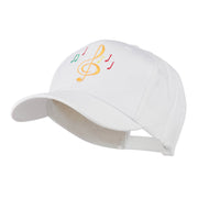 Treble Clef with Notes Embroidered Cap