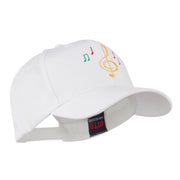 Treble Clef with Notes Embroidered Cap