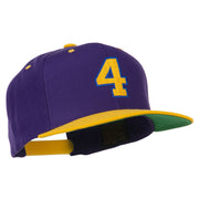 Athletic Number 4 Embroidered Classic Two Tone Cap