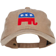 Republican Elephant USA Embroidered Dyed Unstructured Cap