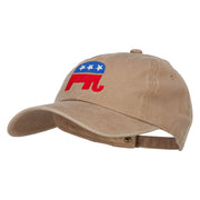 Republican Elephant USA Embroidered Dyed Unstructured Cap