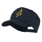 Treble Clef with Notes Embroidered Cap