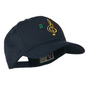 Treble Clef with Notes Embroidered Cap