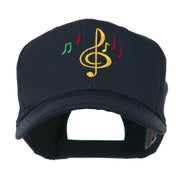 Treble Clef with Notes Embroidered Cap