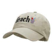 Teach Embellished Phrase Embroidered Unstructured Cotton Twill Cap