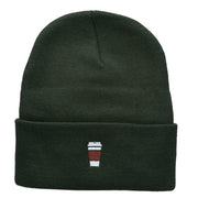 To Go Cup Embroidered Long Beanie