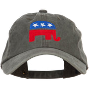 Republican Elephant USA Embroidered Dyed Unstructured Cap