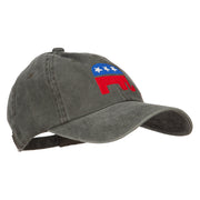 Republican Elephant USA Embroidered Dyed Unstructured Cap