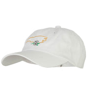 North Carolina Dogwood with Map Embroidered Unstructured Washed Cap