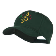 Treble Clef with Notes Embroidered Cap