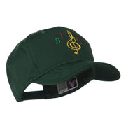 Treble Clef with Notes Embroidered Cap