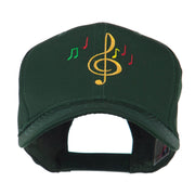 Treble Clef with Notes Embroidered Cap