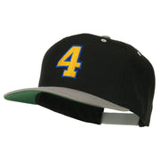 Athletic Number 4 Embroidered Classic Two Tone Cap