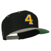 Athletic Number 4 Embroidered Classic Two Tone Cap